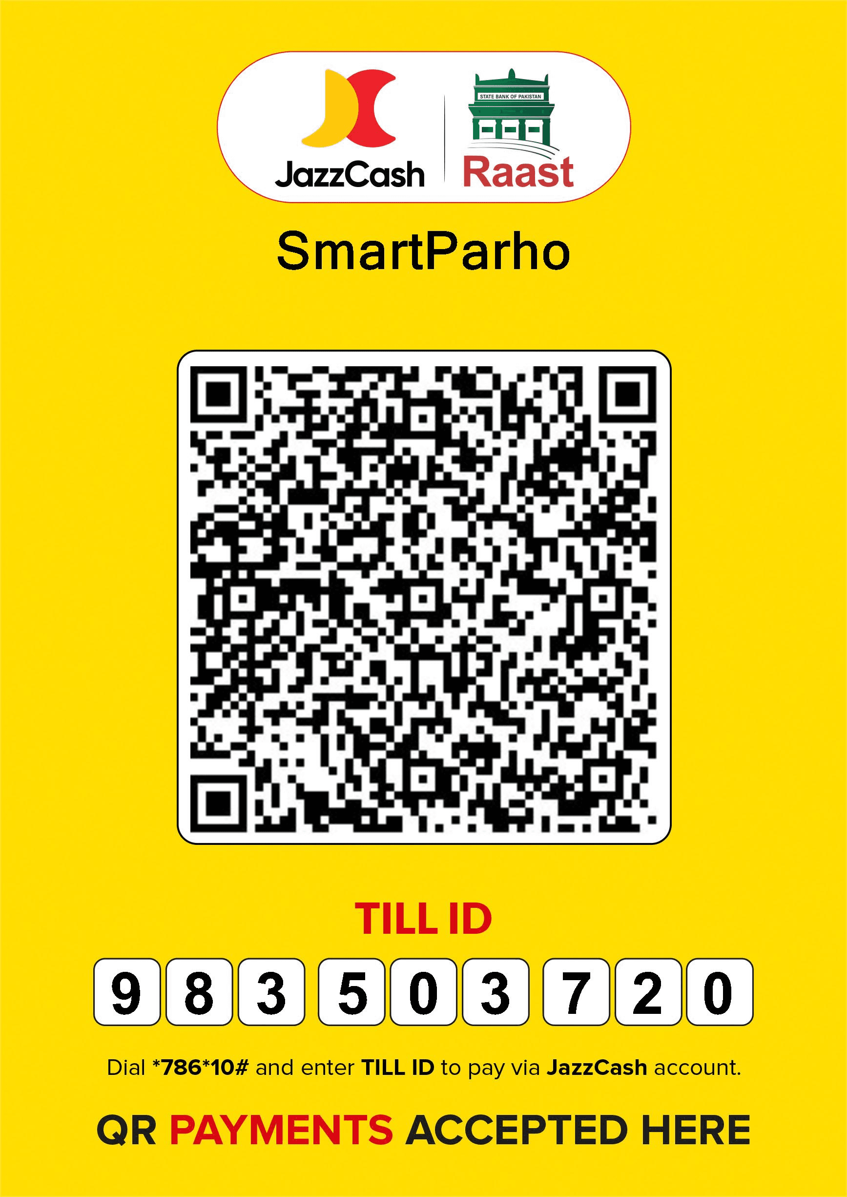 SmartParho JazzCash donation QR code